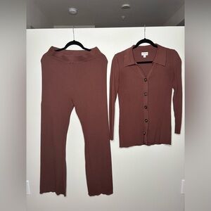 The Drop Brown Women's Matching Set